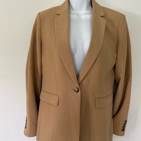 Zara light camel classy blazer jacket M NEW⭐️ - Picture 14 of 16